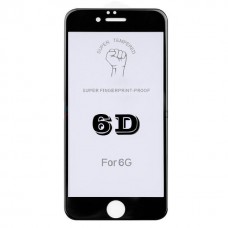 Замена защитного стекла  5D для Apple iPhone 6 0.3 mm (без упаковки) (Черный)