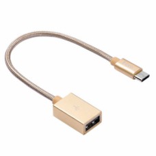 Замена OTG кабеля Type C-USB 20cm Gold